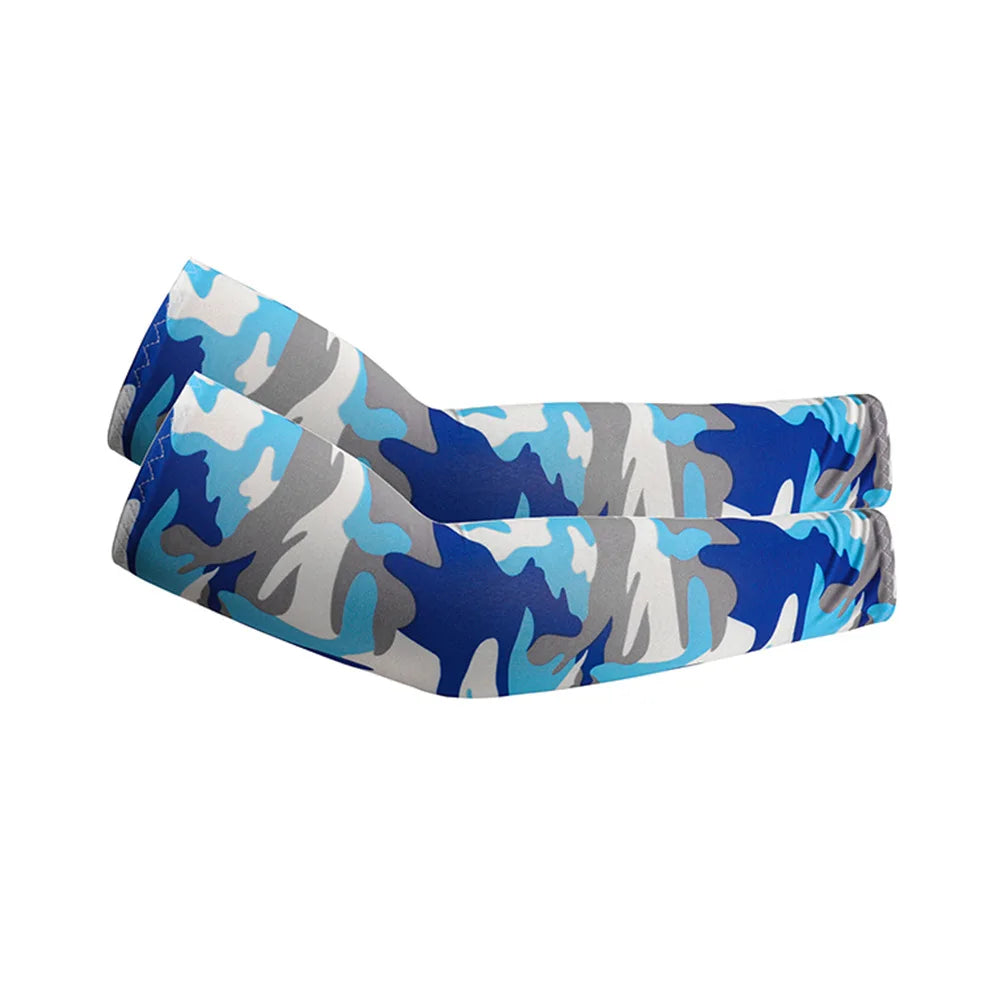 Unisex Cooling Arm Sleeves UV Sun Protection For Running