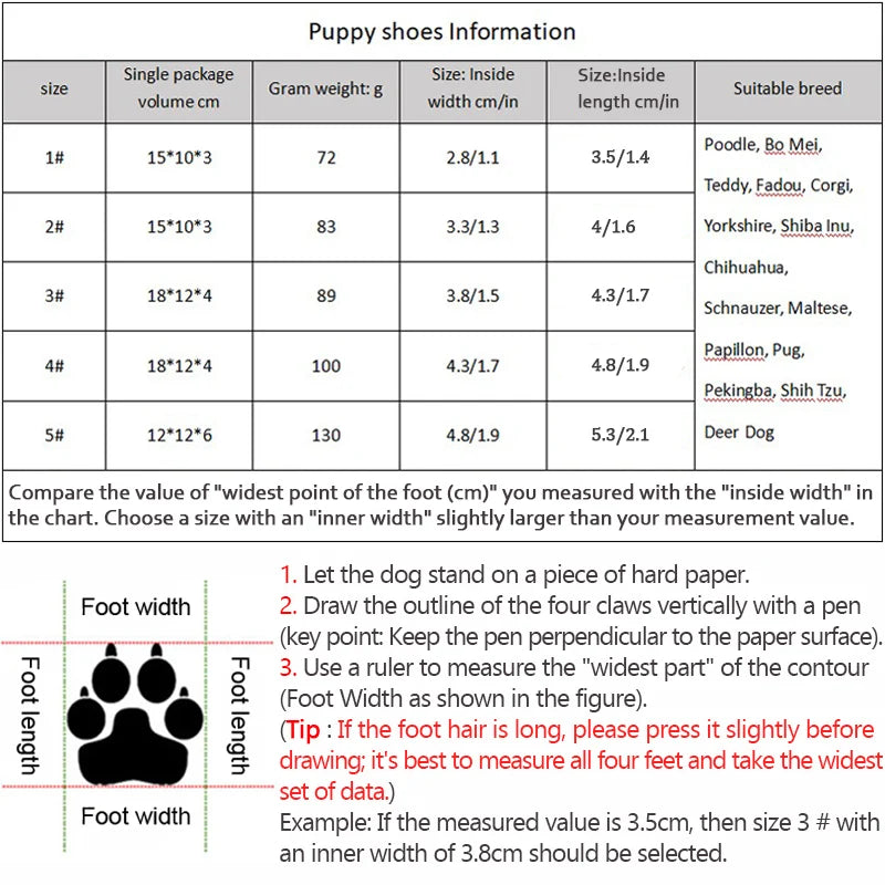 Breathable Dog Shoes Non Slip Plush Protection Paw Boots