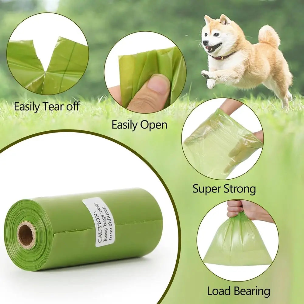 Unscented Dog Poop Bags 300 Count Leakproof 15 Rolls