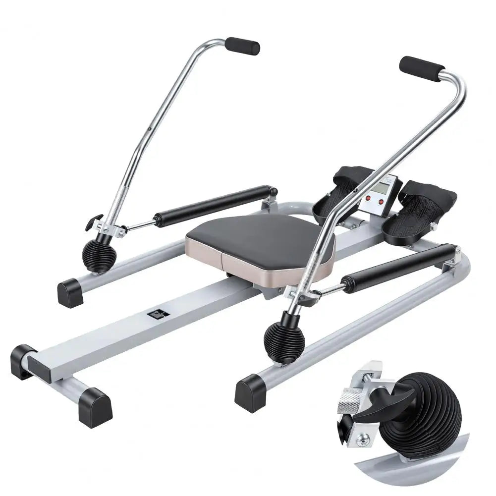 Hydraulic Rower With LCD Monitor For Home Aerobic Fitness