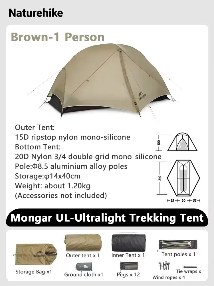 Naturehike Mongar UL Ultralight Backpacking Tent Shelter