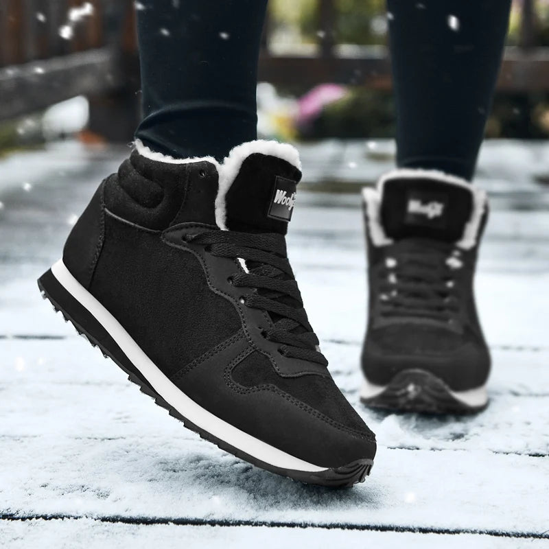 TNRT Winter Snow Boots for Men and Women Plush Waterproof