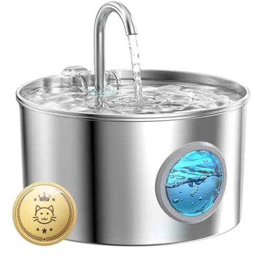 Stainless Steel Cat Water Dispenser For Quiet Indoor Drinking