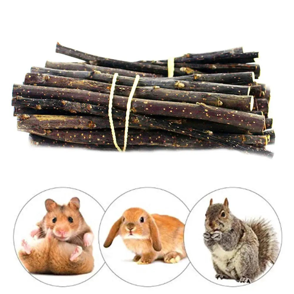 Natural Apple Branch Rabbit Chew Sticks For Small Pets