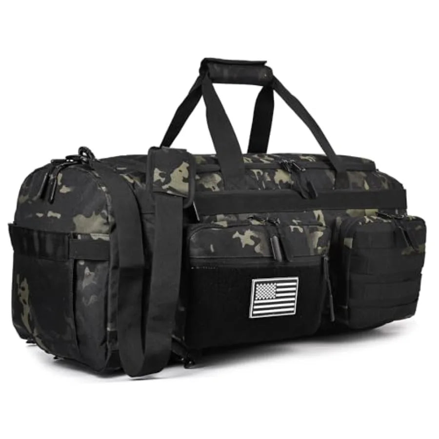 Tactical Duffle Bag Three In One Backpack With Shoe And Laptop Sleeve MOLLE