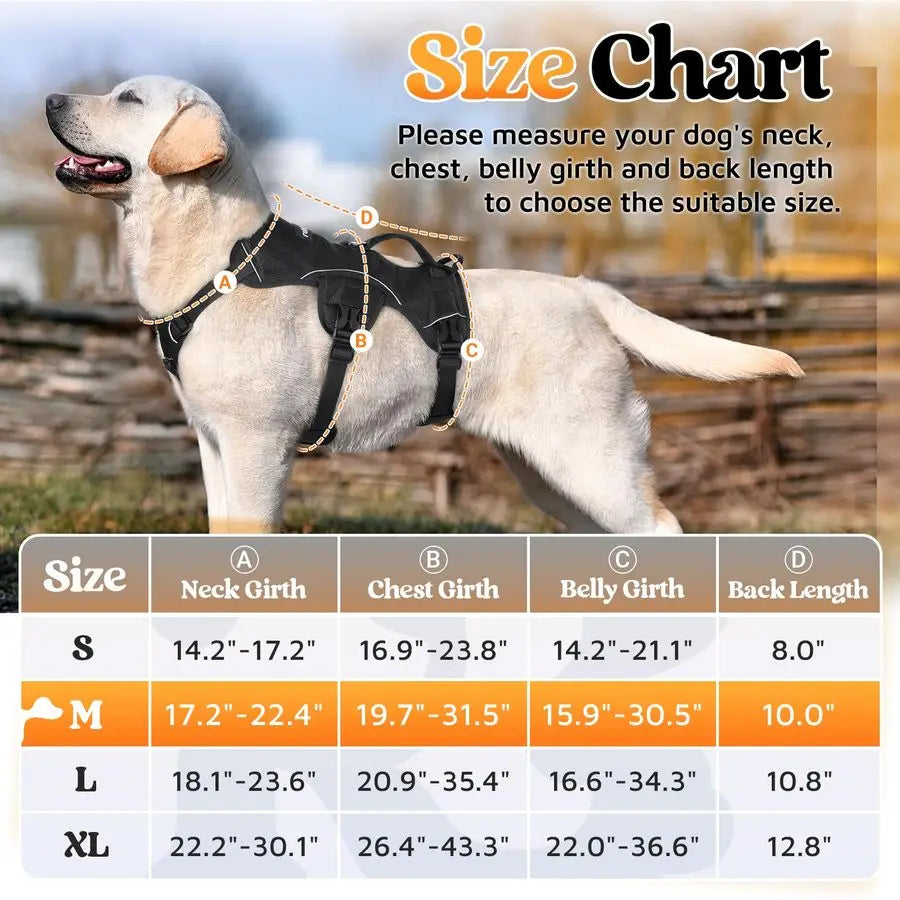 Escape Proof Dog Harness With Lift Handle And Reflective Straps