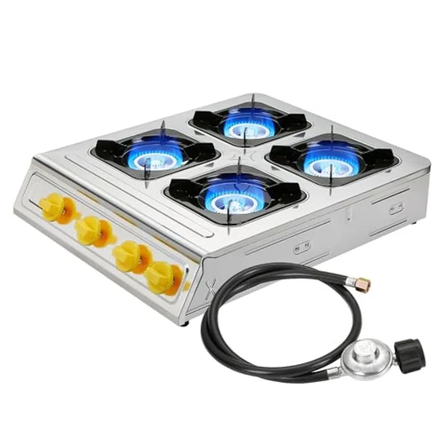 OLOEY 4 Burner Propane Gas Stove 40000 BTU Stainless Steel Cooktop