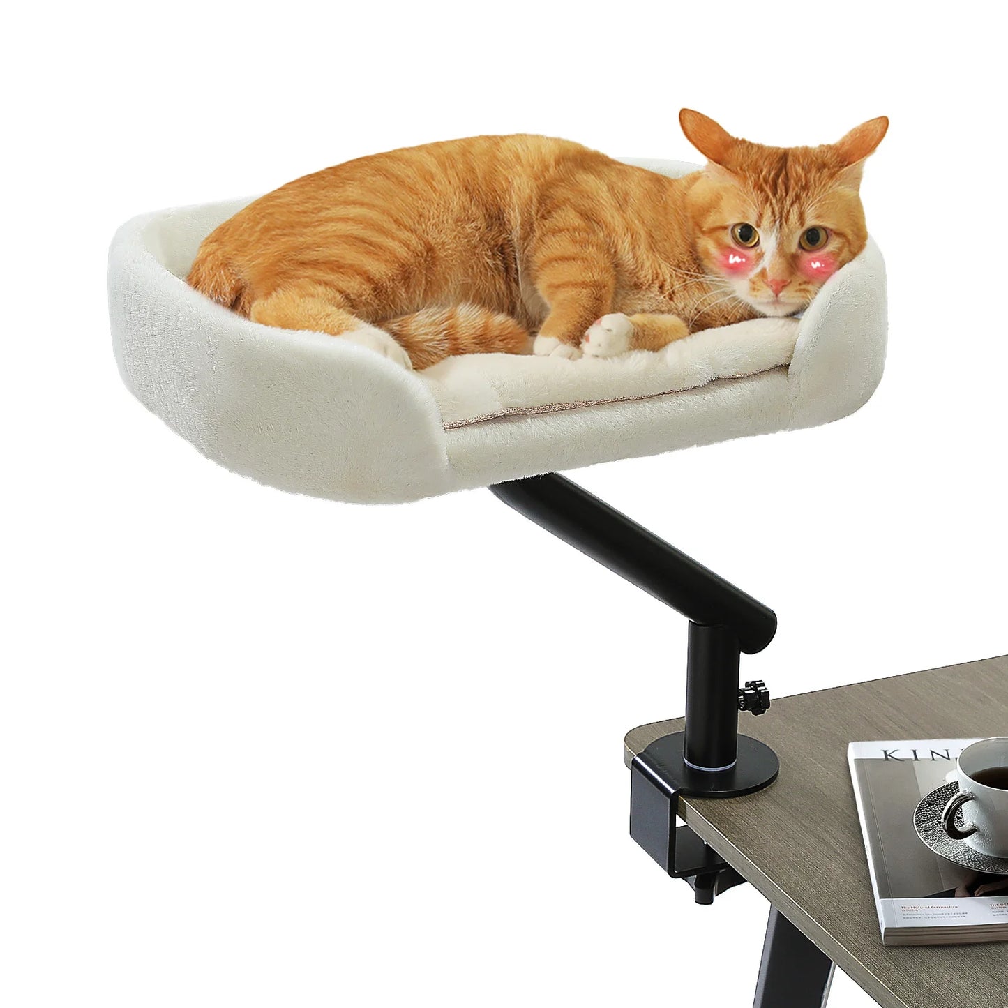 PAWZ Road Cat Desk Bed Rotatable Stand With Plush Hammock