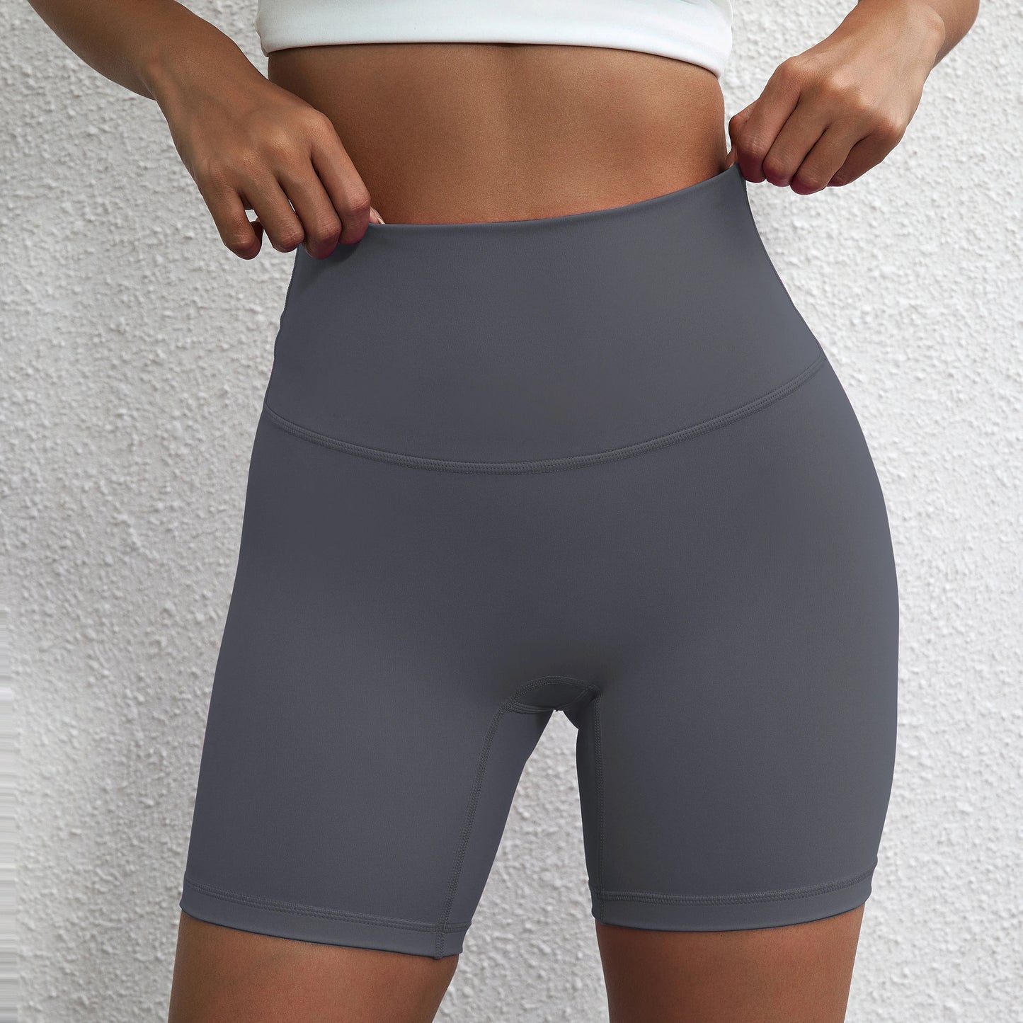 Women High Waist Yoga Shorts With Pocket For Fitness Training