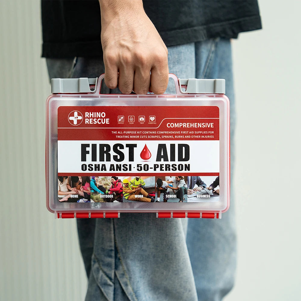 Rhino Rescue First Aid Kit For Home, Office, And Travel