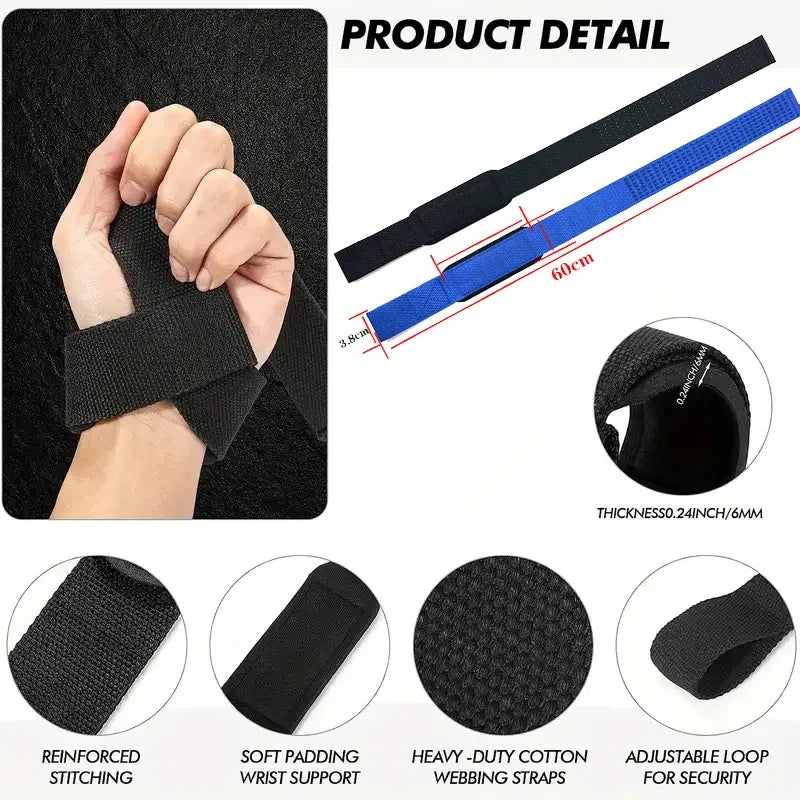 Weightlifting Wrist Straps Non Slip Grip for Gym Training