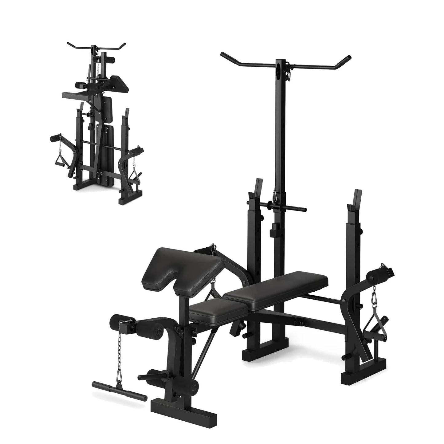 HiMISS Foldable Weight Bench With Leg Extension For Home Gym