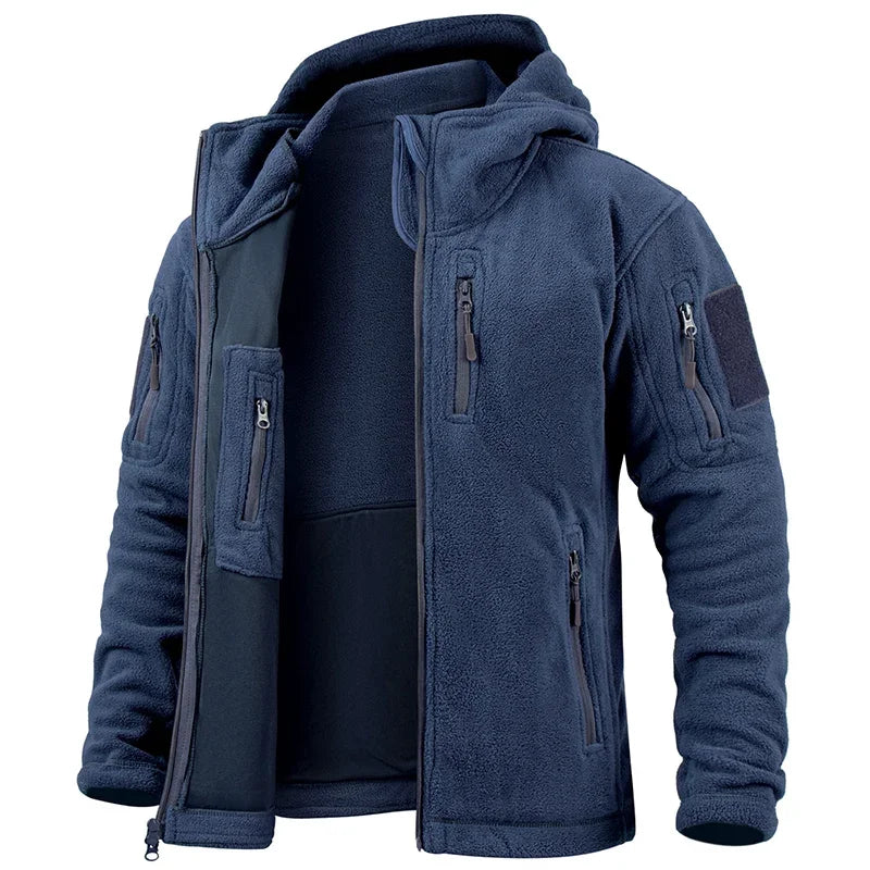 Fleece Tactical Hunting Jacket With Multi Pocket Warmth