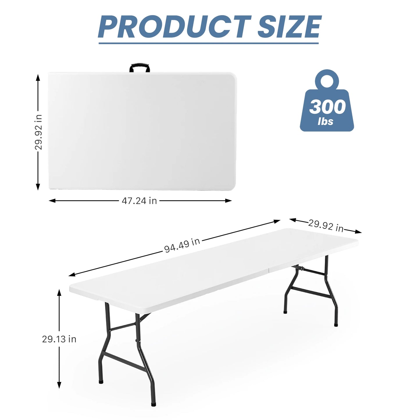JHK Portable Folding Camping Table Carrying Handle Safety Lock