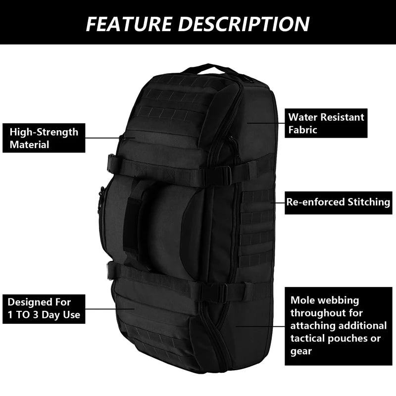 LQARMY Tactical Travel Bag Molle Duffle For Camping