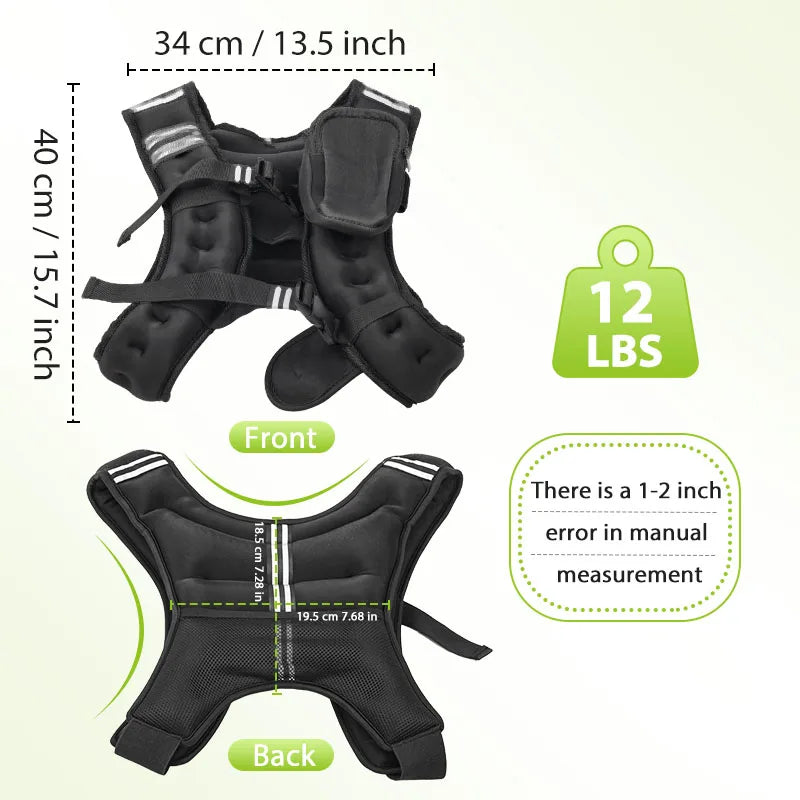 Weighted Vest With Iron Pellets And Reflective Stripe