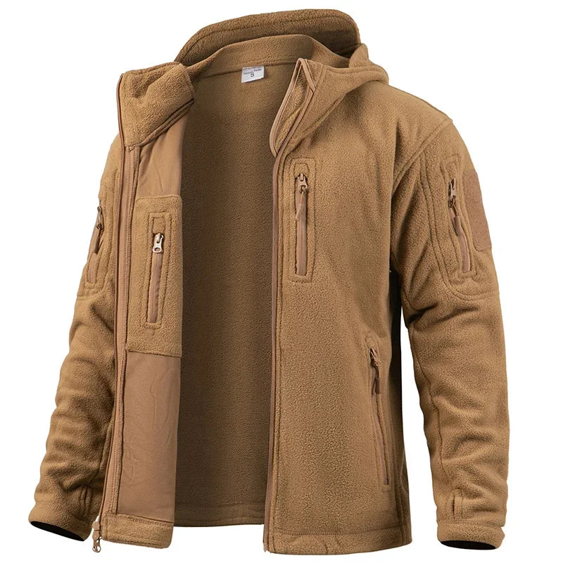 Fleece Tactical Hunting Jacket With Multi Pocket Warmth