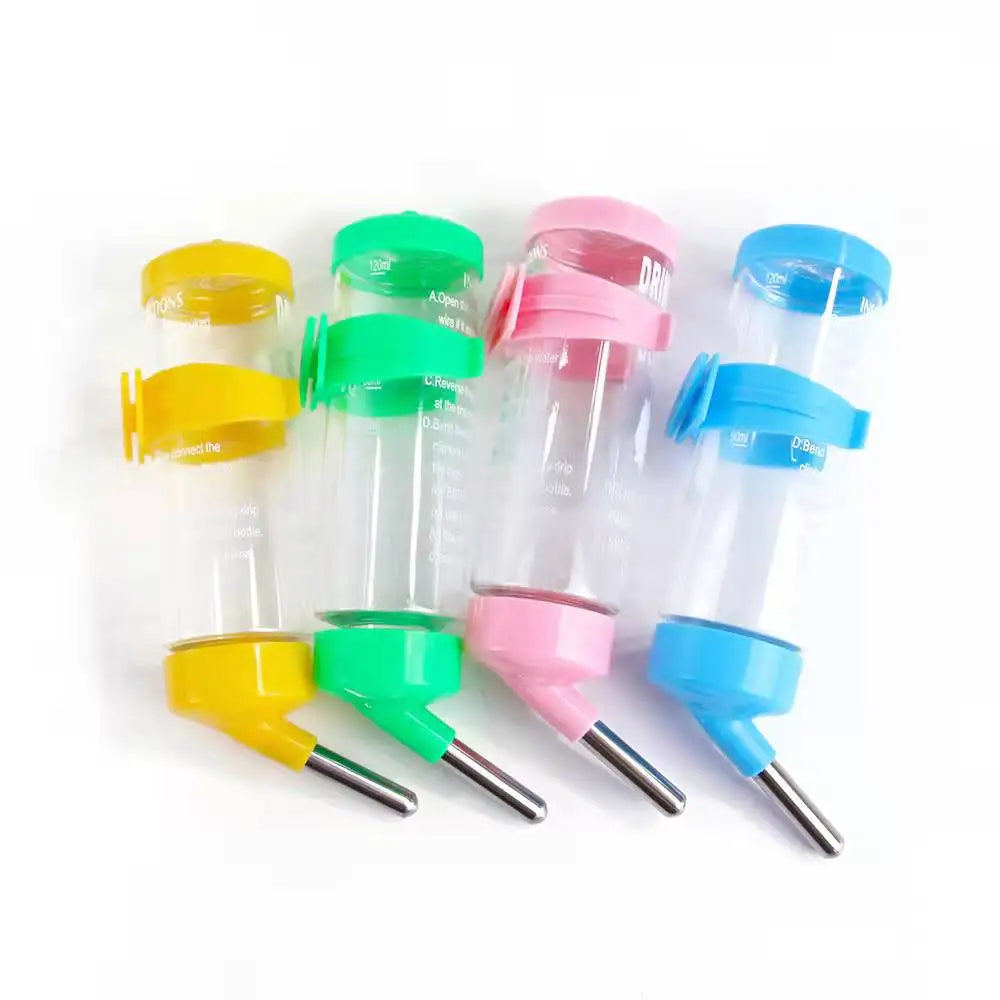Plastic Hamster Drinker Water Bottle Dispenser Hanging For Small Pets