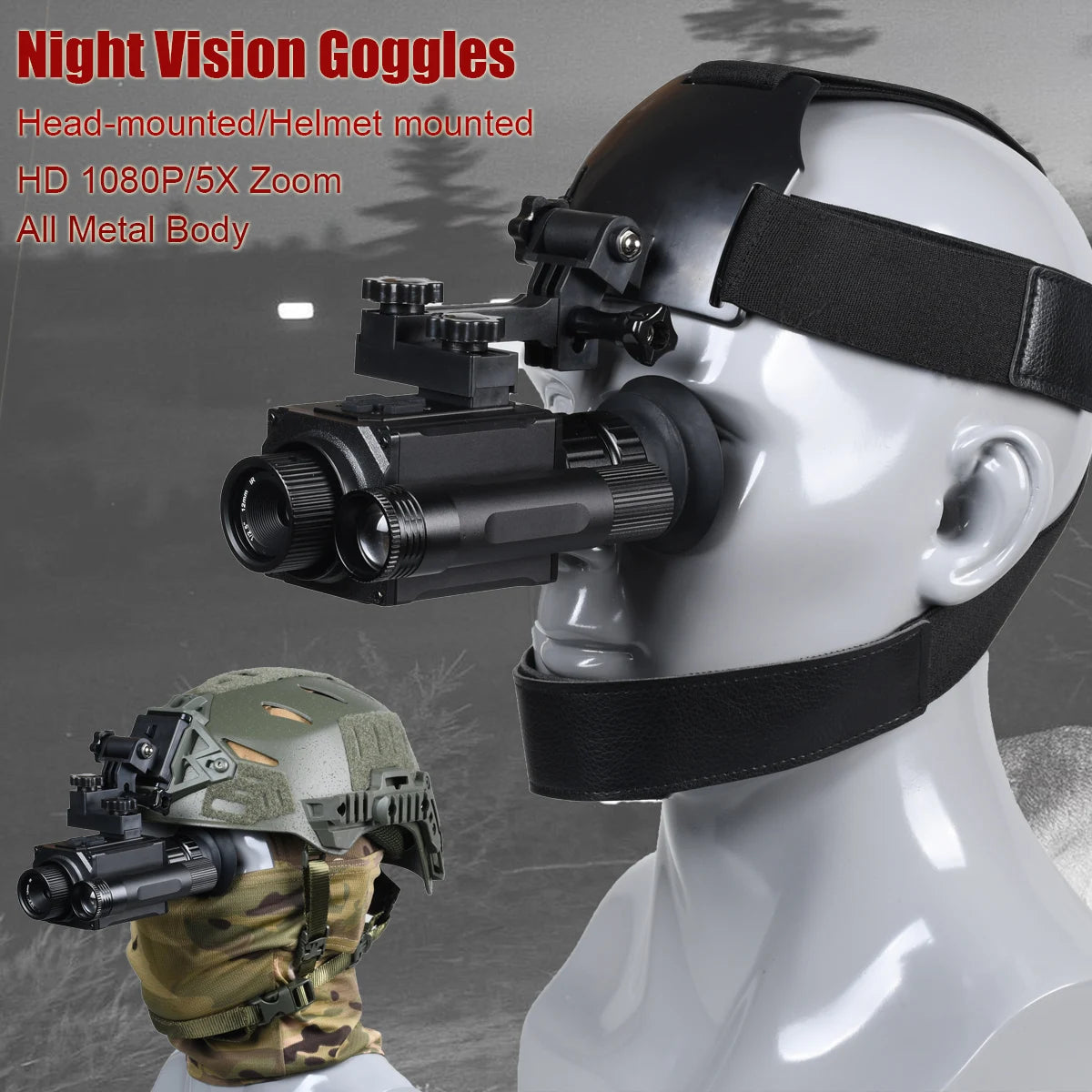 Megaorei HD 1080P Night Vision Goggles 940nm IR 5X Zoom