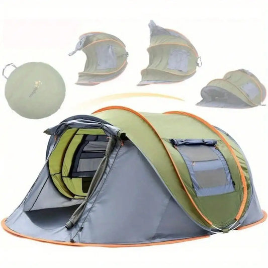 Camping Tent Four Person Easy Pop Up Waterproof Upf50