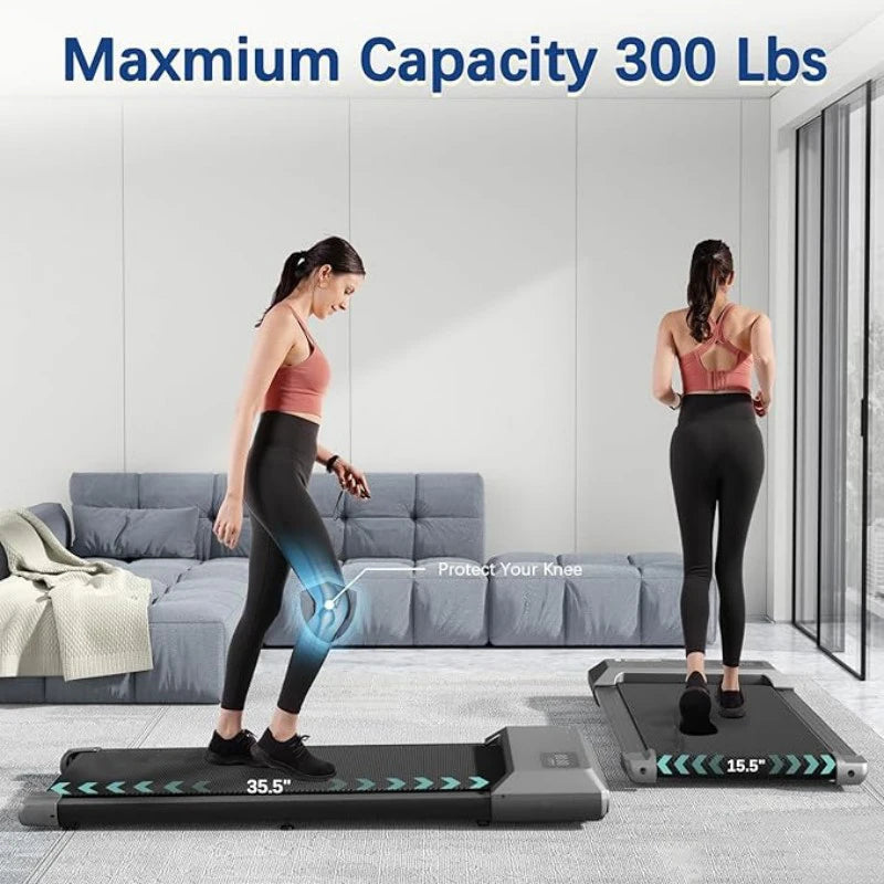 Superun 300lbs Home Treadmill 2in1 Walking Running Machine