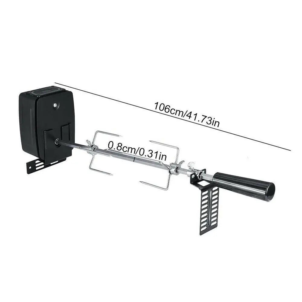 Electric BBQ Grill Spit Rotisserie Kit With Long Cable