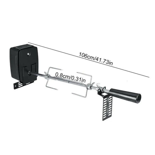Electric BBQ Grill Spit Rotisserie Kit With Long Cable