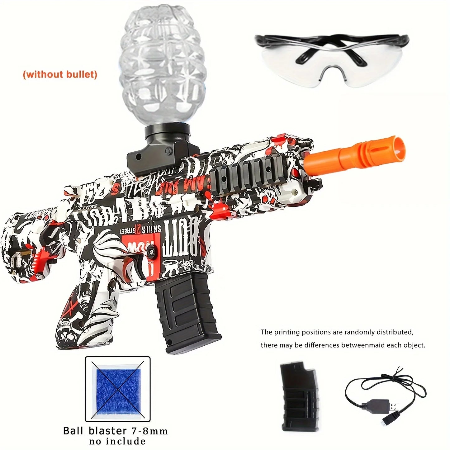 Hign-concerned M416 Blaster Toy Gun With Glasses For Summer Outdoor Games