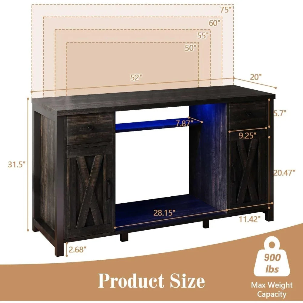 Heavy Duty Metal Aquarium Stand With LED Lighting And Outlets