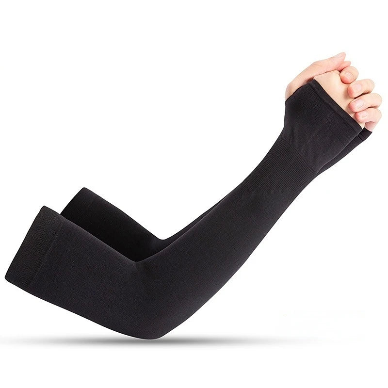 Unisex Cooling Arm Sleeves UV Sun Protection For Running