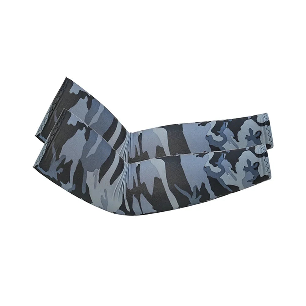 Unisex Cooling Arm Sleeves UV Sun Protection For Running