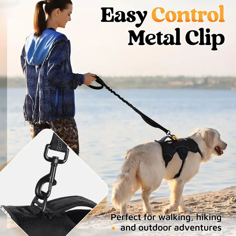 Escape Proof Dog Harness With Lift Handle And Reflective Straps