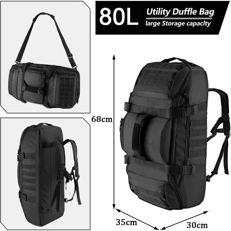 LQARMY Tactical Travel Bag Molle Duffle For Camping