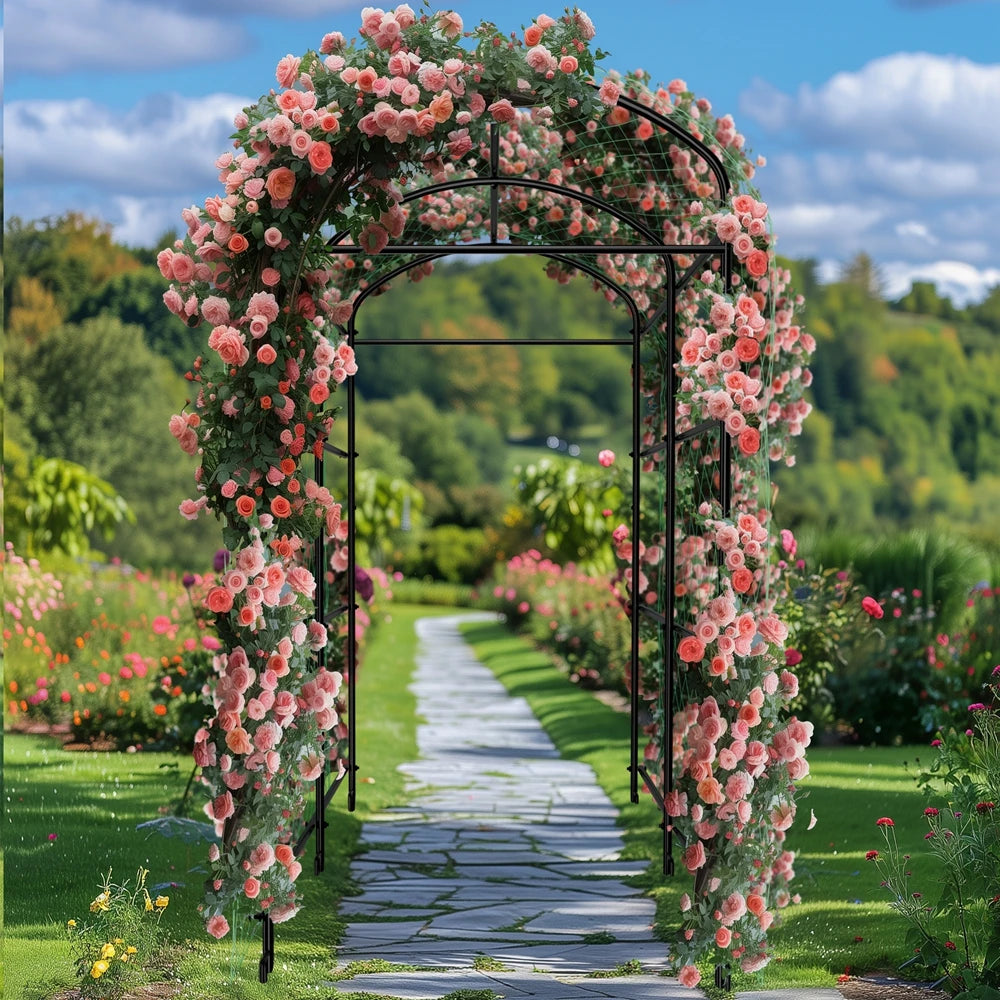 Wisfor U Shaped Metal Garden Plant Trellis For Climbing Vegetables