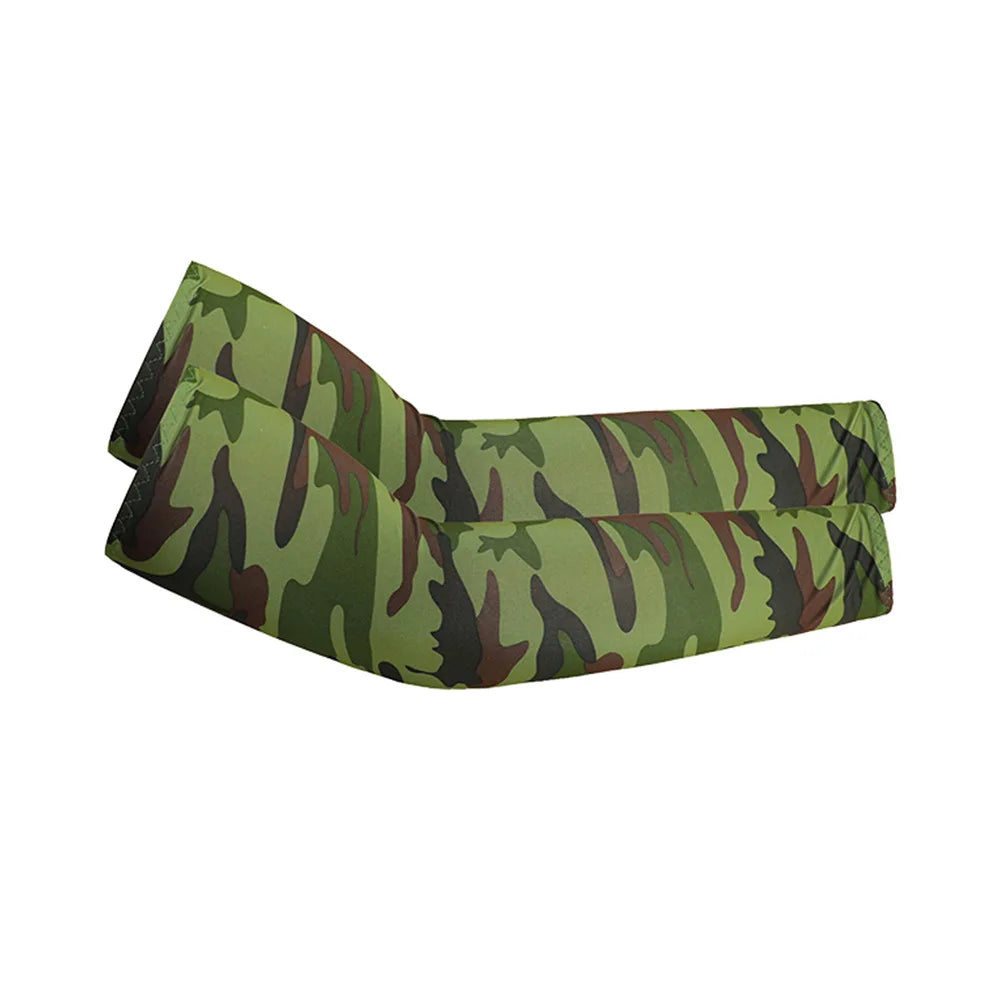 Unisex Cooling Arm Sleeves UV Sun Protection For Running