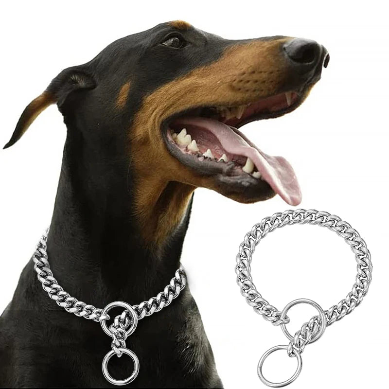 Livepetsme Stainless Steel Chain Collar for Dogs Training and Walking