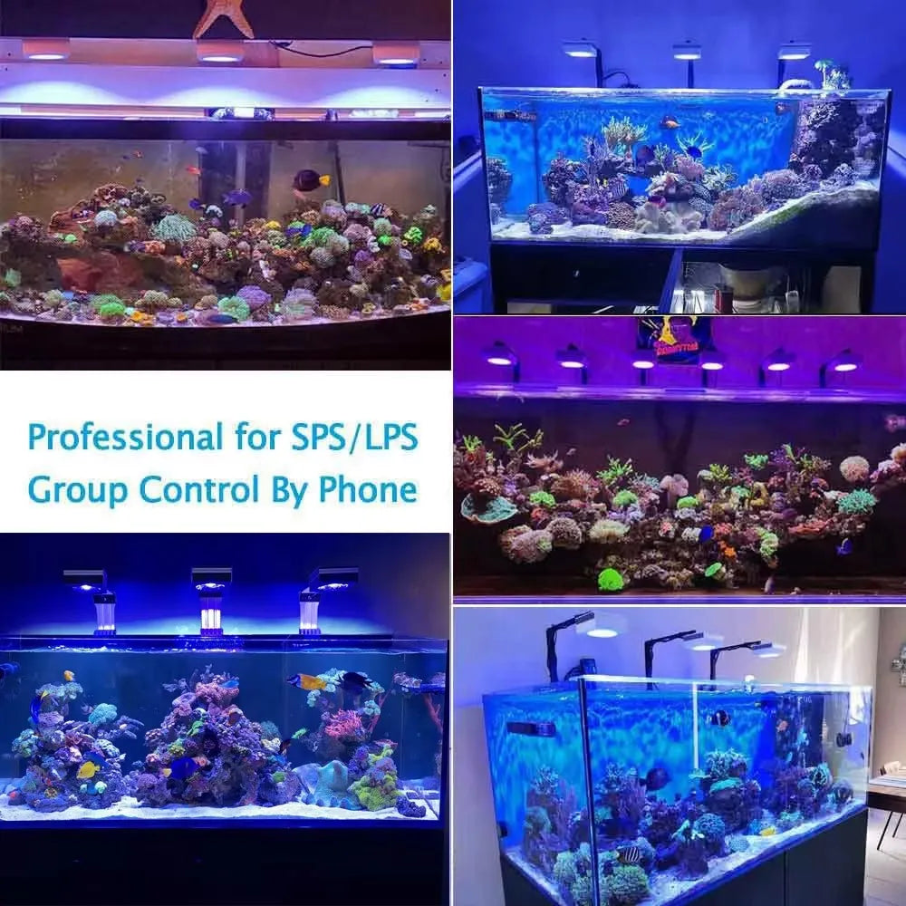 PopBloom RL90 WiFi Reef Aquarium Light 100W Full Spectrum LED