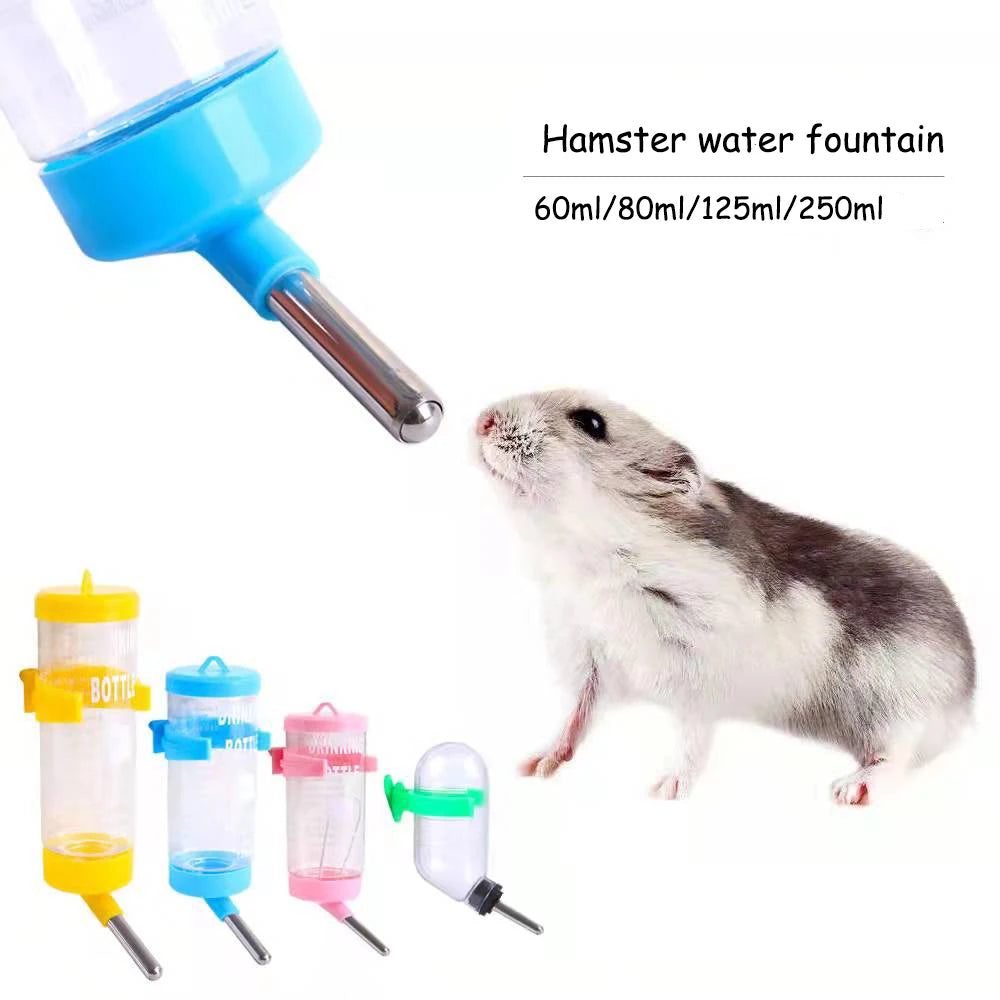 Plastic Hamster Drinker Water Bottle Dispenser Hanging For Small Pets