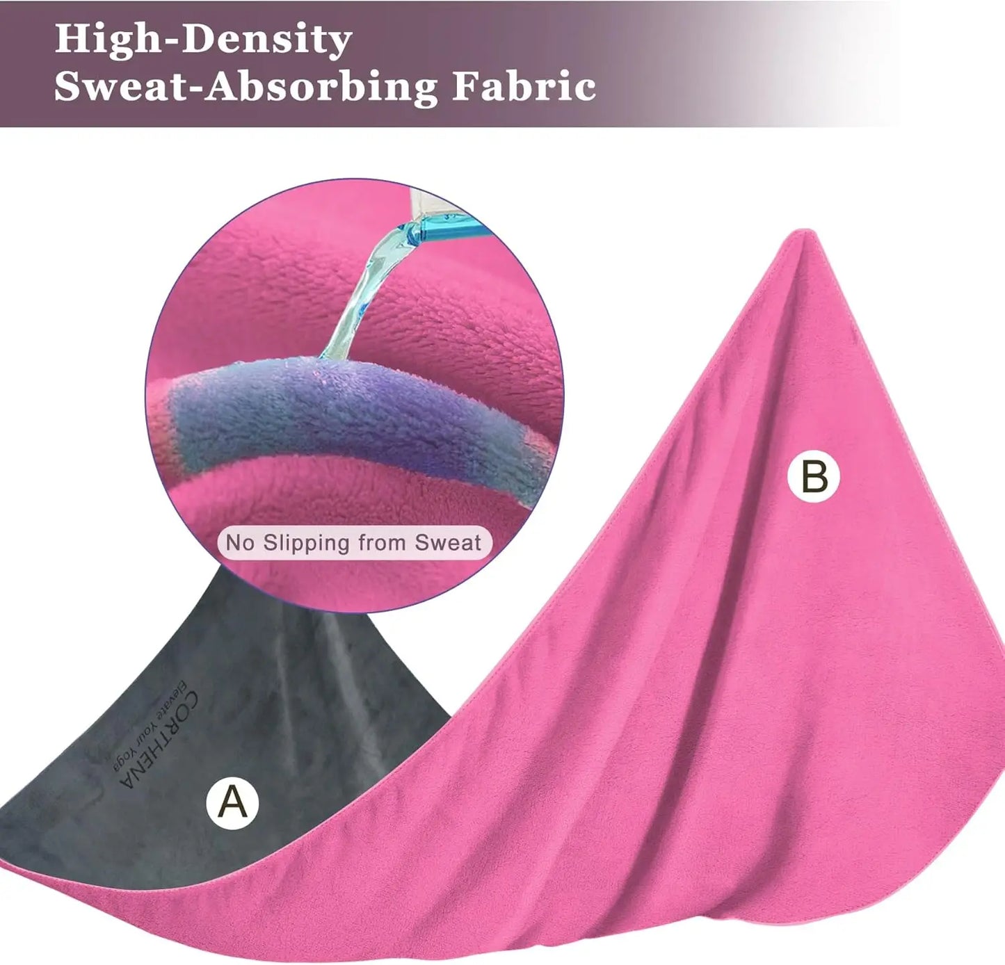 Non-Slip Yoga Mat Towel For Intense Hot Yoga And Pilates