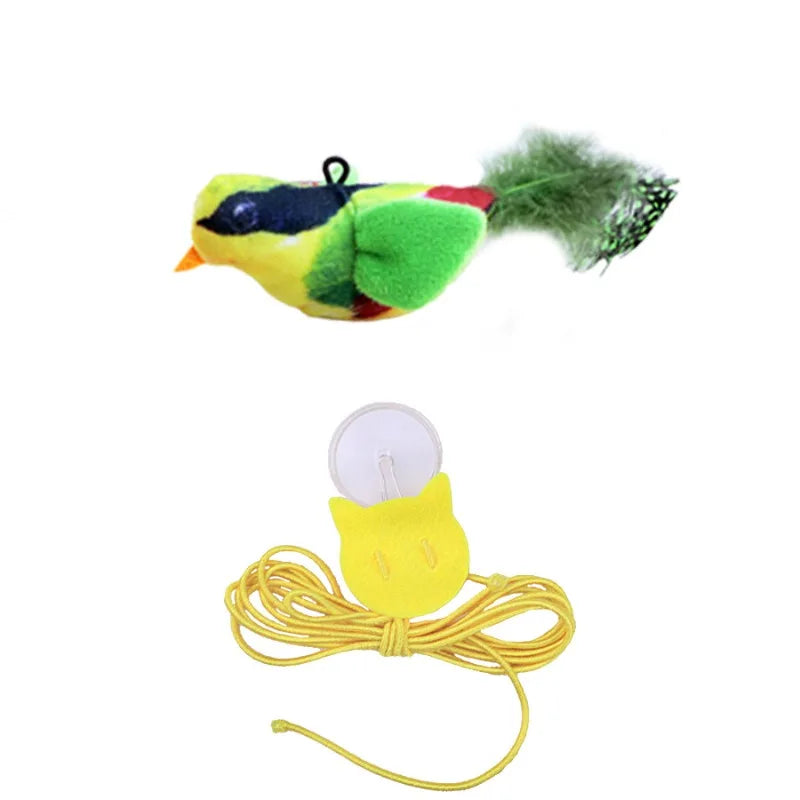 Interactive Flapping Bird Cat Toy With Realistic Chirp Sound