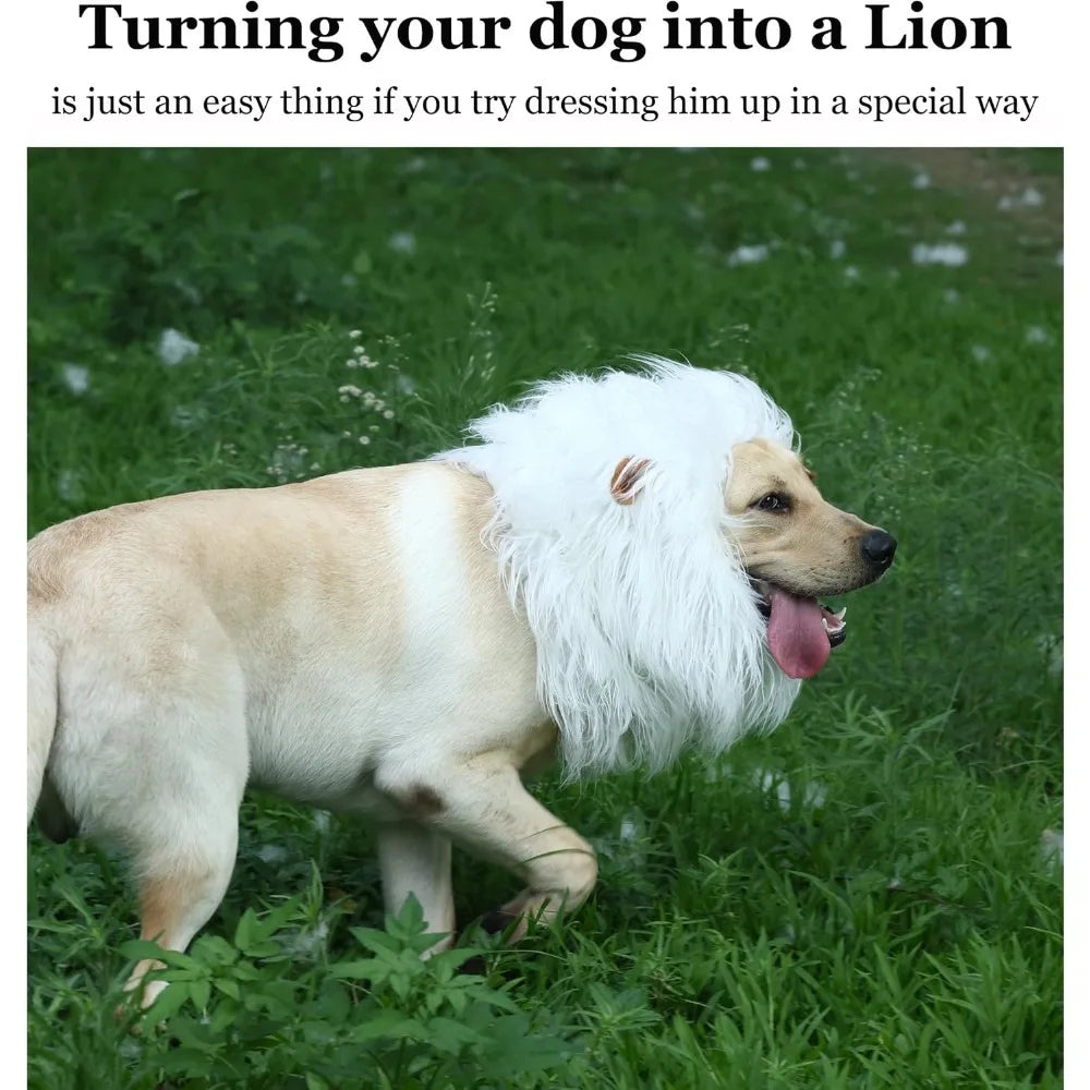 Onmygogo Lion Mane Wig For Dogs Halloween Christmas Costume