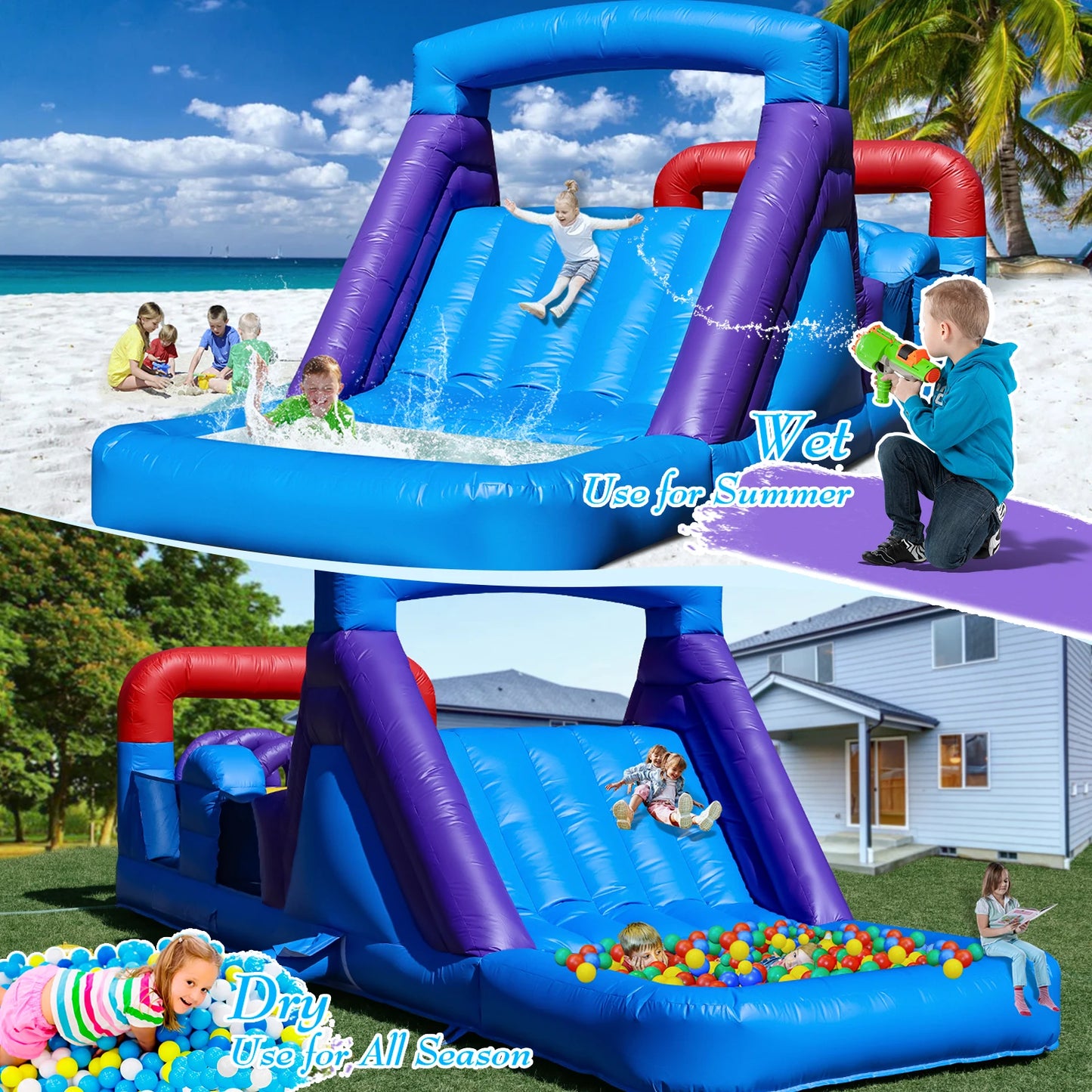 RTS Inflatable Commercial PVC Obstacle Course Bounce House Castle