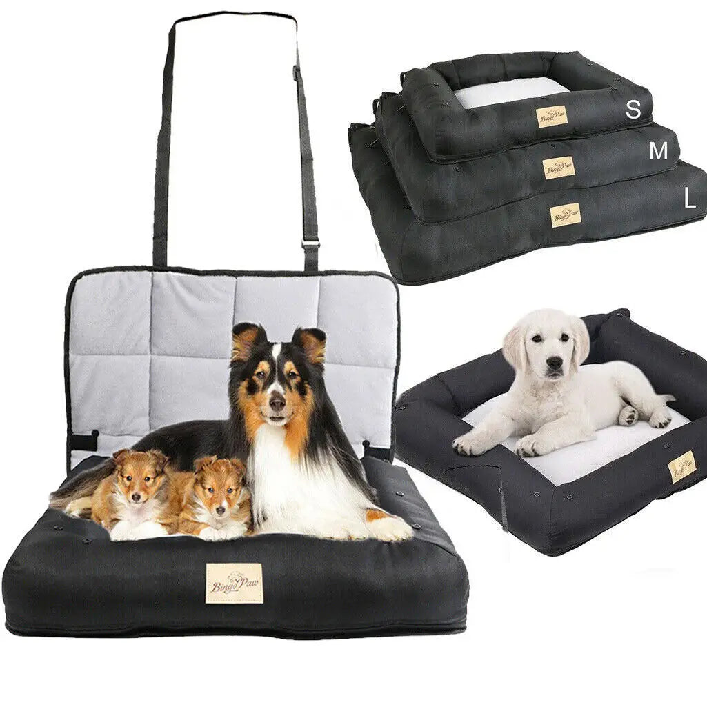 BINGOPAW Car Seat Bed For Dogs Waterproof Pet Cushion Mat