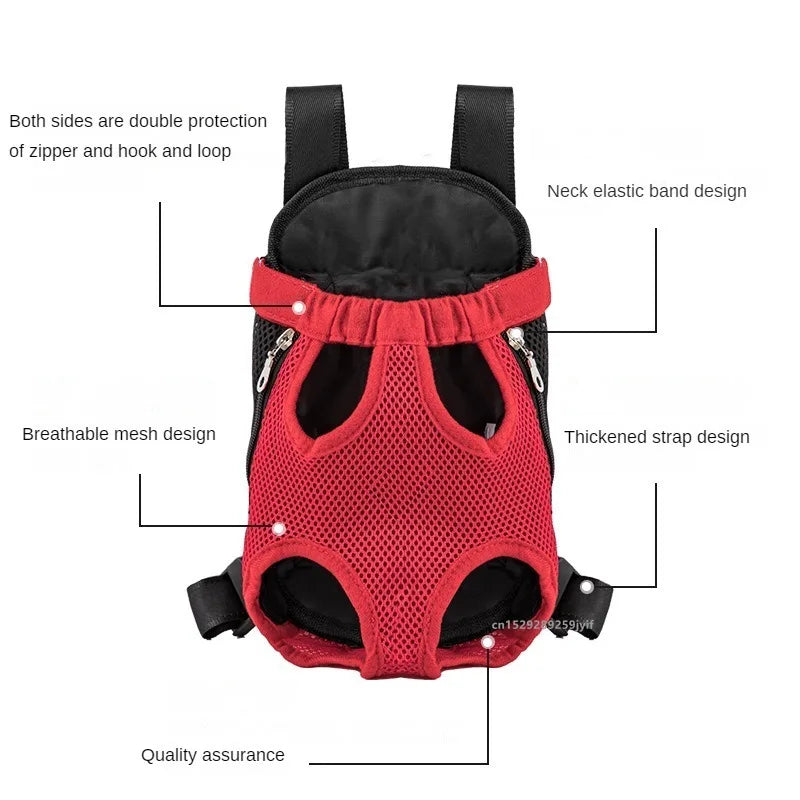Breathable Mesh Pet Carrier Backpack For Small Cats And Dogs
