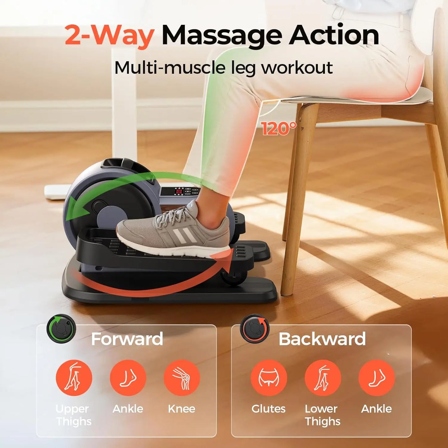 YOSUDA Under Desk Elliptical for Seniors with 10 Level Resistance