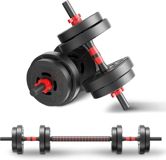 2 In 1 Adjustable Dumbbell Barbell Set For Home Exercise