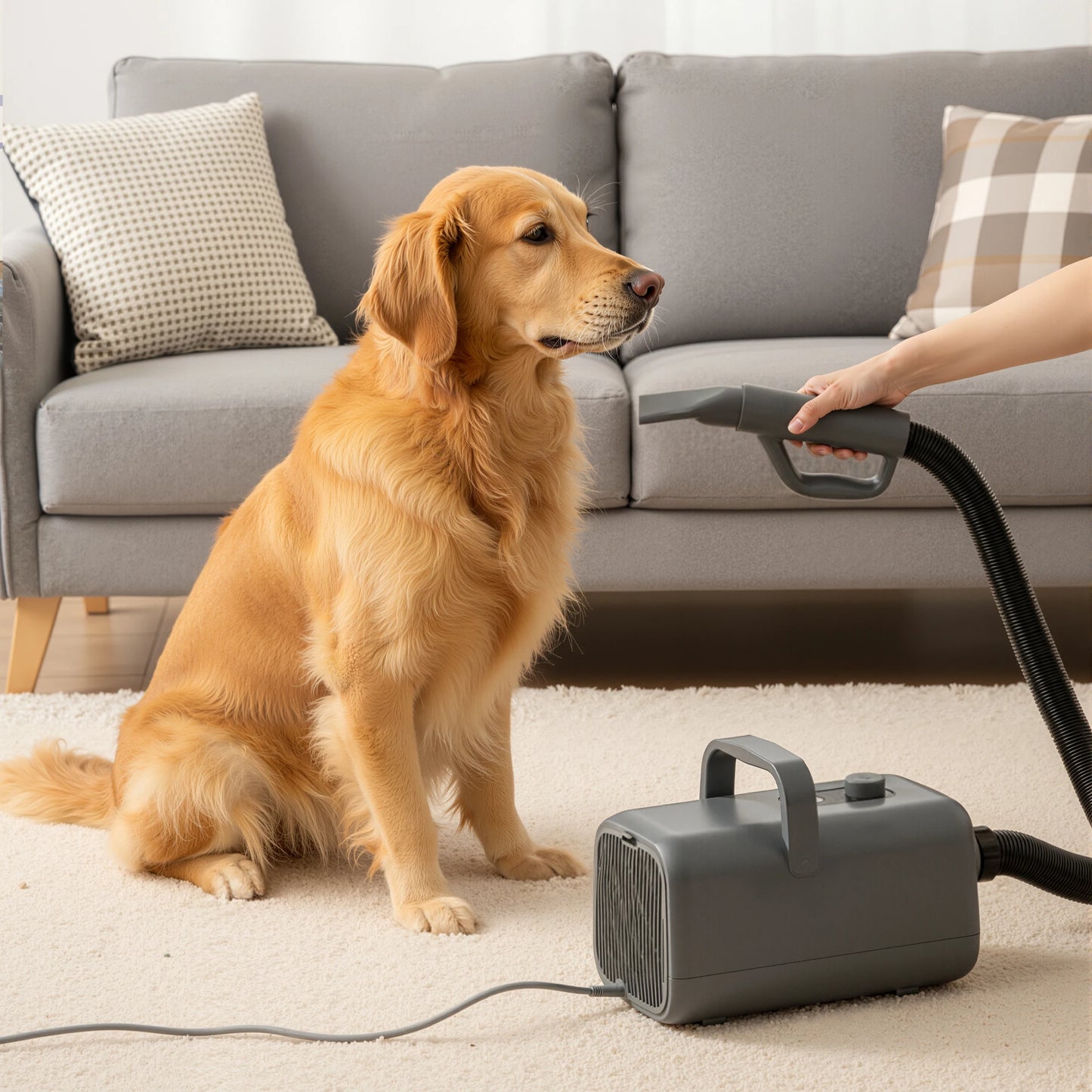 5-Piece Pet Blow Dryer Grooming Vacuum Kit With Nozzles