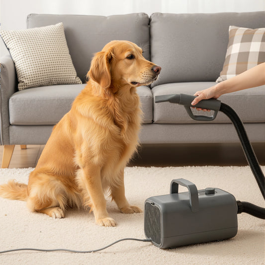 5-Piece Pet Blow Dryer Grooming Vacuum Kit With Nozzles