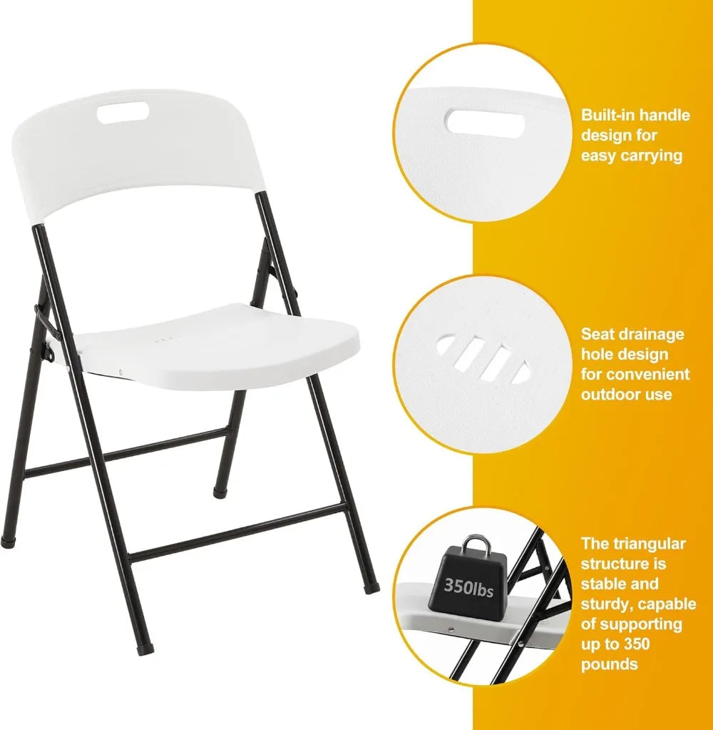 Foldable Outdoor Dining Set With 8 Chairs And Heavy Duty Patio Table