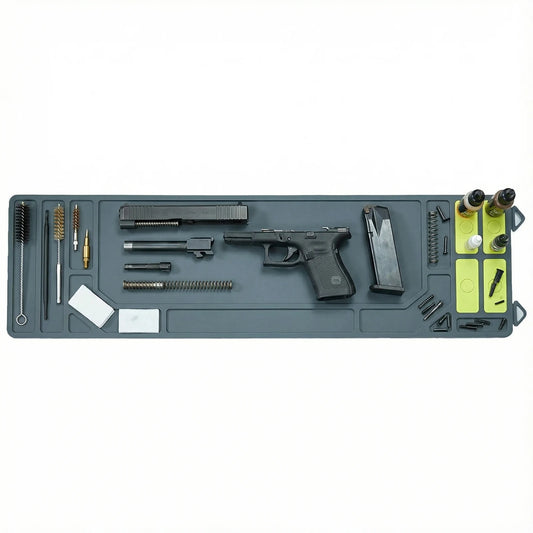 Gun Cleaning Mat With Organizer Tray Anti Slip Rubberized Workbench Pad
